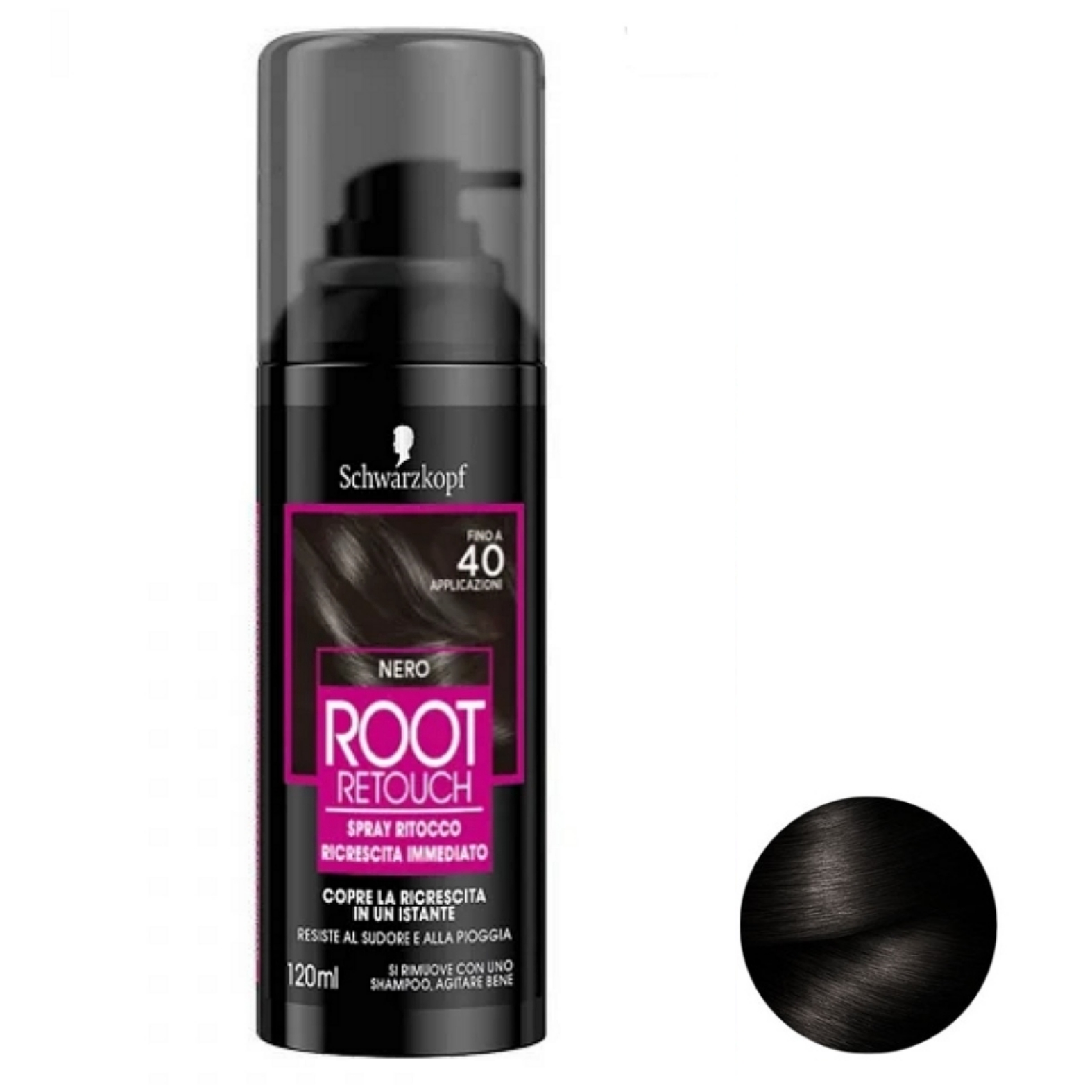 اسپری کانسیلر مو شوآرزکوف سری ROOT RETOUCH مدل BLACK حجم 120 میلی لیتر