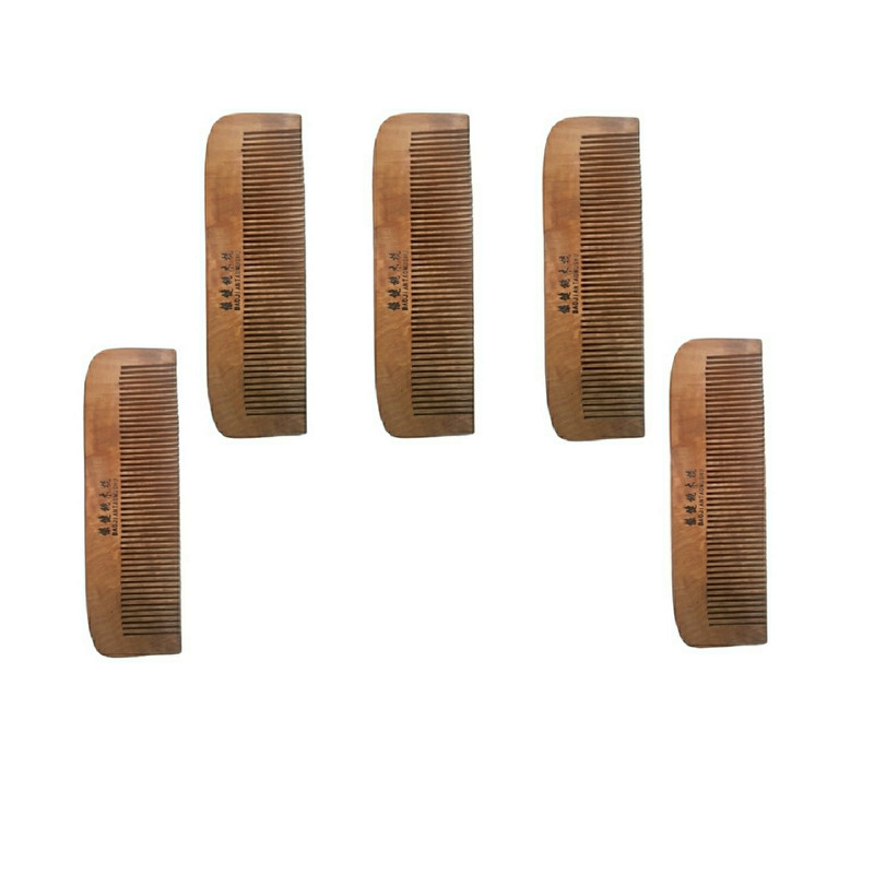 شانه مو مدل چوبی LOÜSIK مجموعه 5 عددی