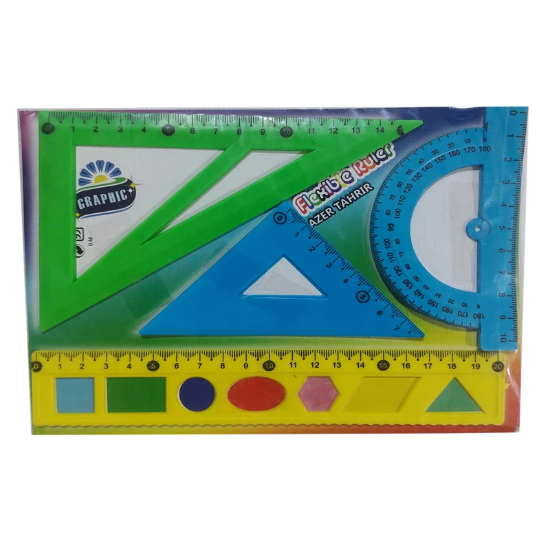 ست خط کش کد 2 مجموعه 4 عددی