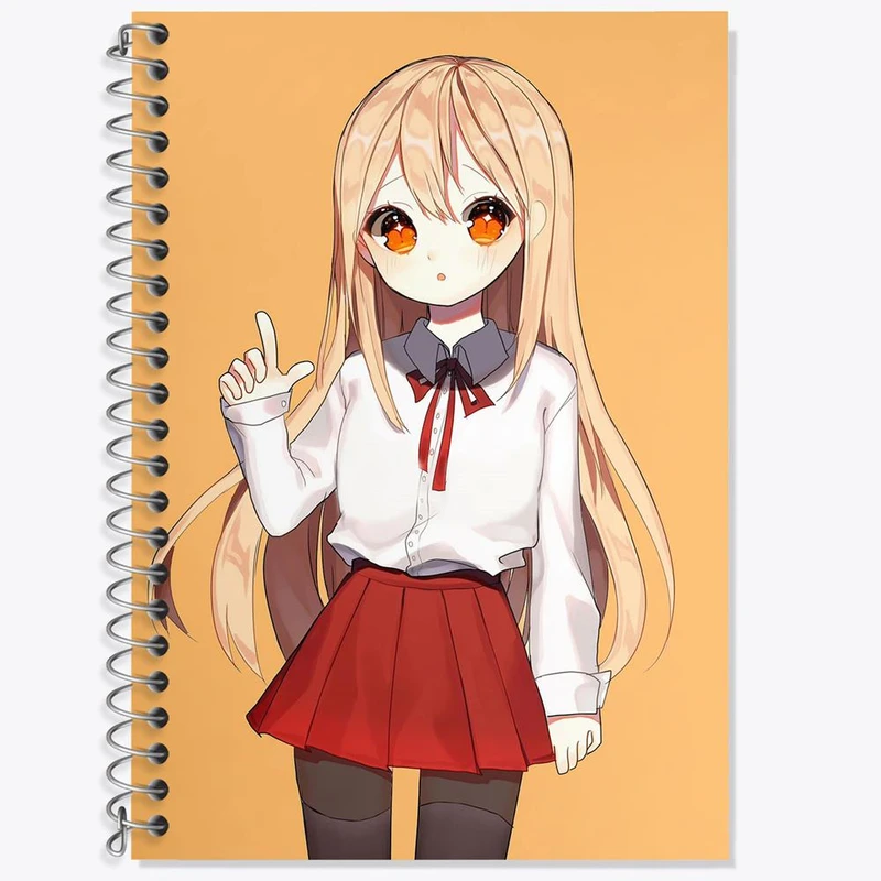 دفتر زبان 50 برگ خندالو مدل سه خط طرح دوما اومارو انیمه اوماروچان Umaru Chan کد 18488