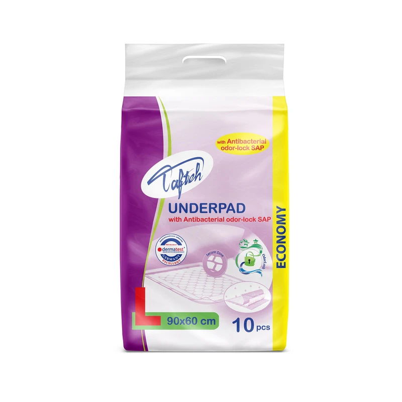 عکس شماره 2 : زیرانداز بهداشتی تافته مدل آنتی باکتریال بوگیر بسته 10 عددی