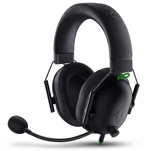 هدست گیمینگ بلوتوثی ریزر مدل blackshark v2 x با نویز کنسلینگ بدنه، نویز کنسلینگ میکروفون (enc)، اتصال از طریق جک 3.5 میلی متری، دارای صدای فراگیر 7.1 کاناله، دارای تکنولوژی صدای 360 درجه