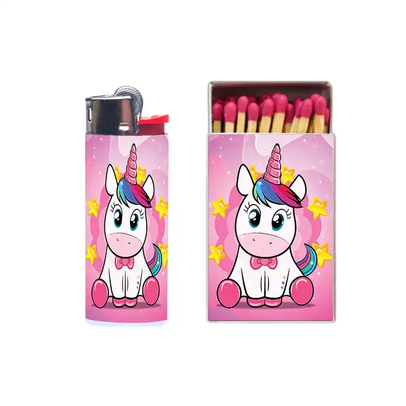 فندک مدل یونیکورن کد 251 به همراه کبریت