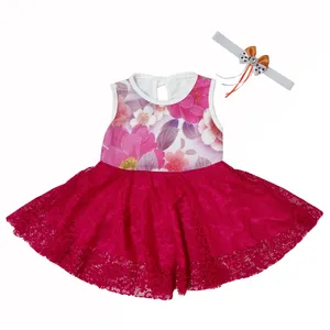 ست پیراهن و هدبند نوزادی مدل پرنسس کوچولو کد 000322