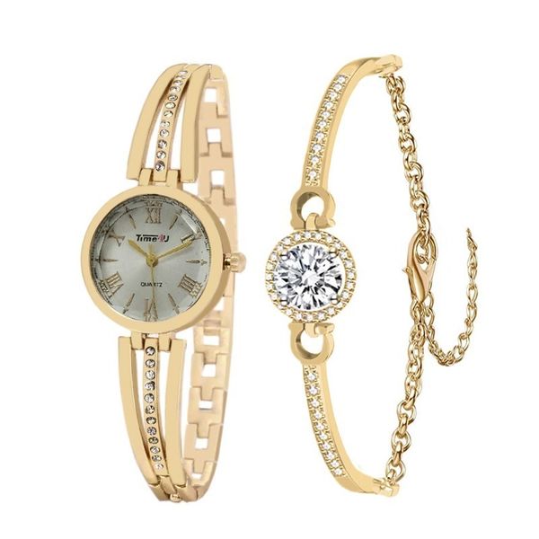 ساعت مچی عقربه ای زنانه مدل فول نگین کد set1 به همراه دستبند