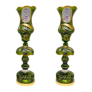 شمعدان مدل لاله کد HZ1414 بسته دو عددی