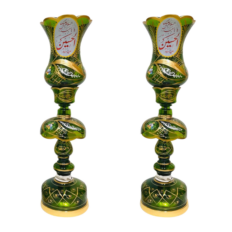 شمعدان مدل لاله کد HZ1414 بسته دو عددی