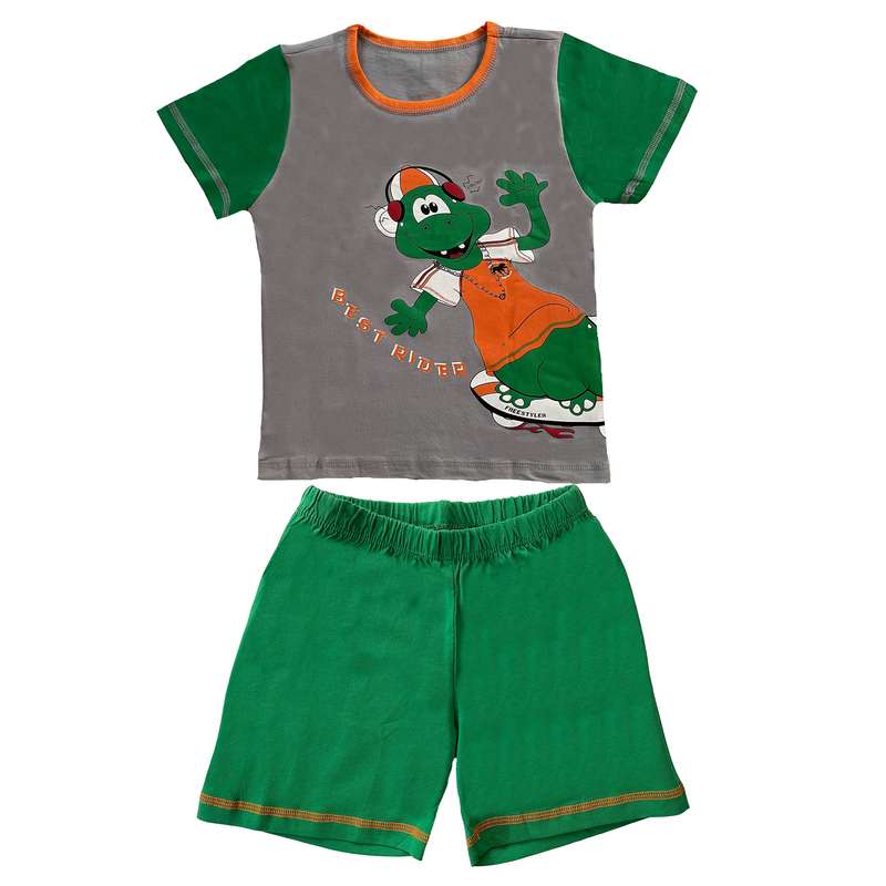 ست تی شرت و شلوارک پسرانه اوزکان مدل دایناسور 30476