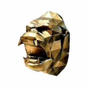 مجسمه مدل دیوارکوب طرح گوریل هندسی