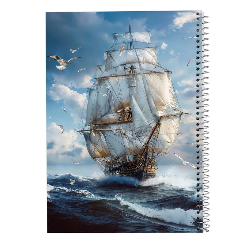 دفتر ژورنال نویسی 50 برگ مدوپد مدل نقطه ای طرح کشتی کد DF15149