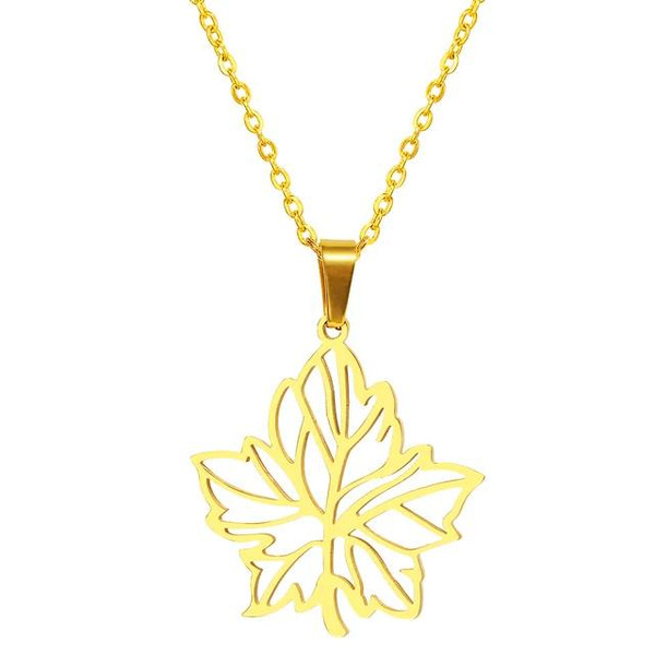 گردنبند طلا 18 عیار زنانه مدل برگ انگور