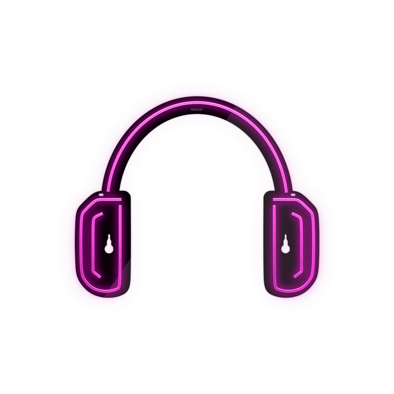 چراغ دیواری نئون دیزاین طرح Headphone-BL_PN