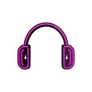 چراغ دیواری نئون دیزاین طرح Headphone-BL_PN