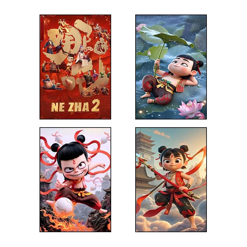 تابلو شاسي کارنيکا طرح Ne Zha کد 32013 مجموعه 4 عددی