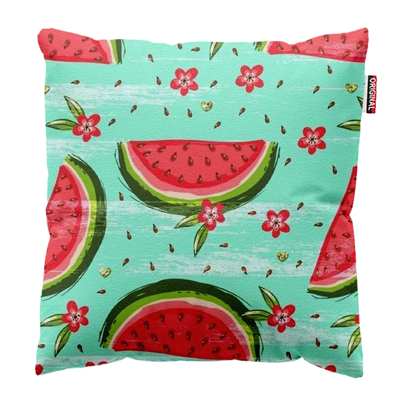 کوسن پاد آفرین طرح هندونه یلدا کد 3995 سایز 40*40 سانتی متر
