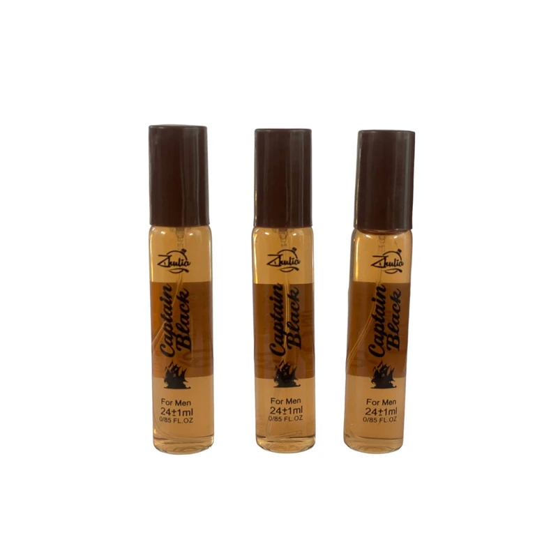 عطر جیبی مردانه ژولیا مدل کاپتان بلک حجم 25 میلی لیتر بسته 3 عددی