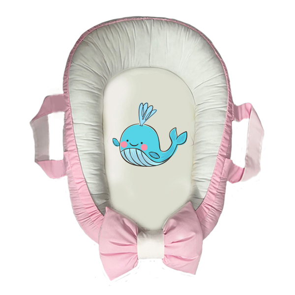 سرویس خواب سه تکه نوزاد مدل گارد محافظ دار طرح نهنگ کد 0021