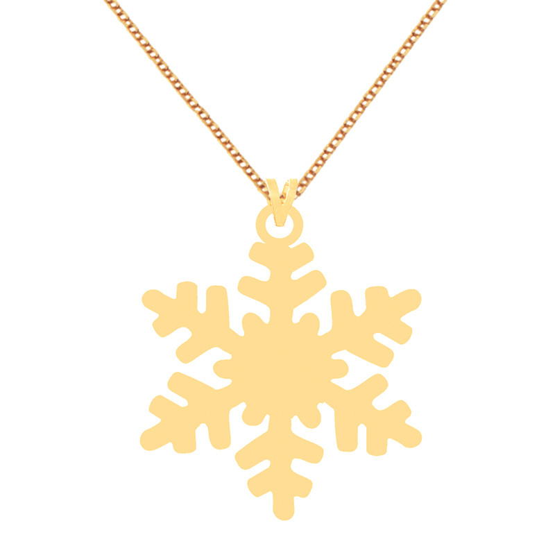 گردنبند طلا 18 عیار زنانه کرابو طرح برف مدل Kr71788