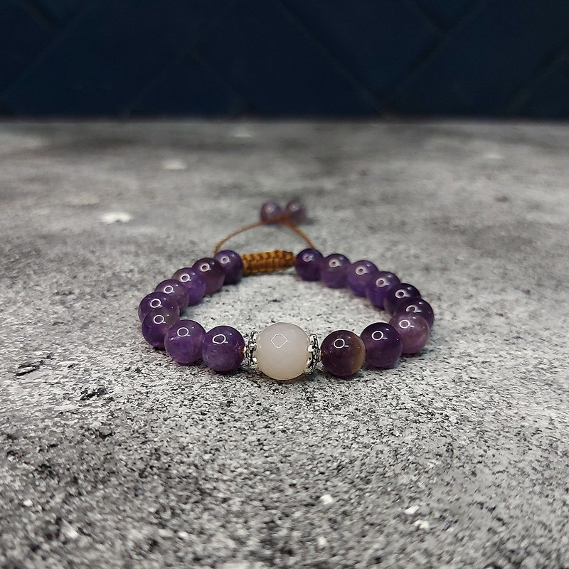 دستبند ناماسته مدل آمتیست و کوارتز کد 92 دستبند ناماسته مدل آمتیست و کوارتز کد 92