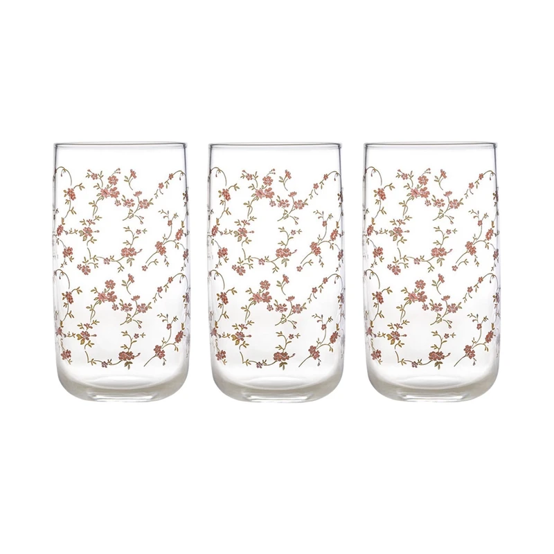 لیوان انگلیش هوم مدل Pinky Rose 365ML بسته 3 عددی