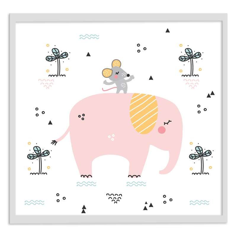 تابلو اتاق کودک و نوزاد بکلیت طرح فیل کوچک مدل W-305