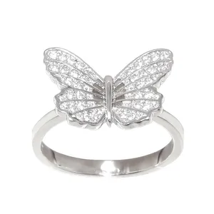 انگشتر نقره زنانه مدل پروانه  کد sj216