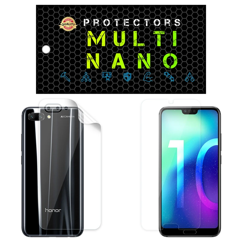  محافظ صفحه نمایش مولتی نانو مدل X-SFT مناسب برای گوشی موبایل آنر 10 به همراه محافظ پشت