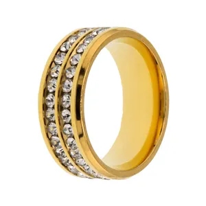 انگشتر زنانه برانت مدل دو لاین نگین