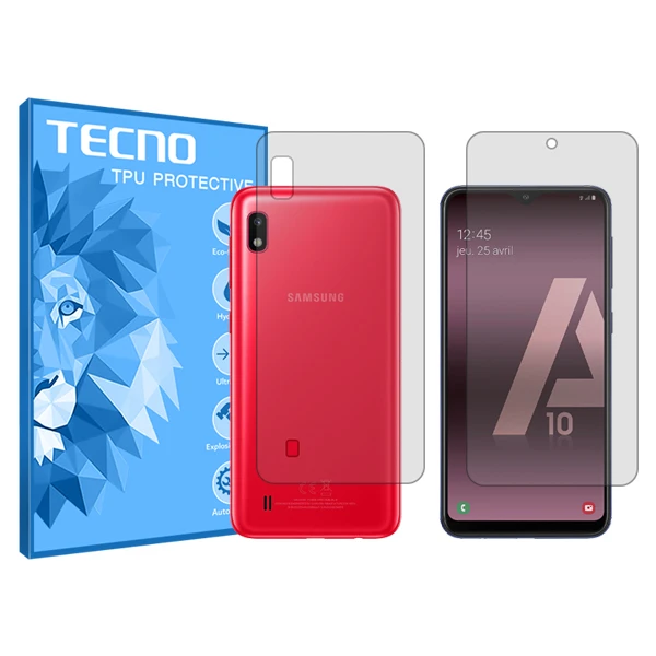 محافظ صفحه نمایش شفاف تکنو مدل HyGEL مناسب برای گوشی موبایل سامسونگ Galaxy A10 به همراه محافظ پشت گوشی 