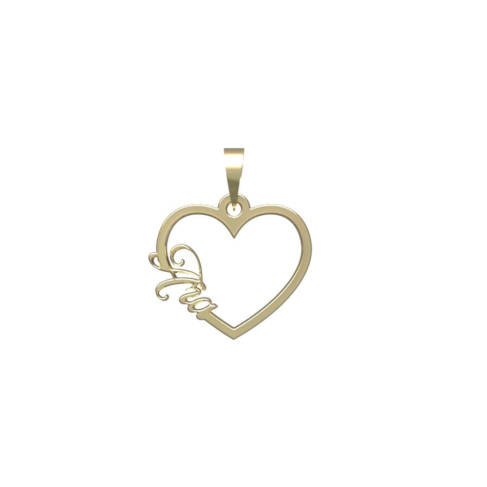 آویز گردنبند طلا 18 عیار زنانه مدوپد مدل اسم آرا ara کد PB1-10033 -  - 2