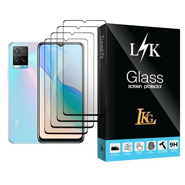 محافظ صفحه نمایش سرامیکی ال کا جی مدل LK Glass4 مناسب برای گوشی موبایل ویوو Y33s بسته چهار عددی