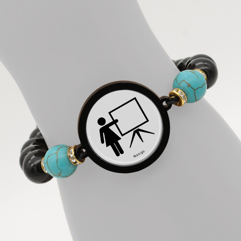 دستبند زنانه ناکسیگو طرح آموزگار کد BR3988