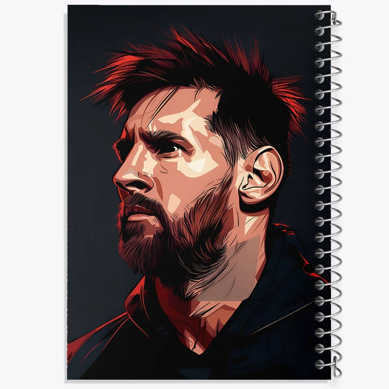 دفتر شطرنجی 50 برگ خندالو طرح لیونل مسی کد F6983