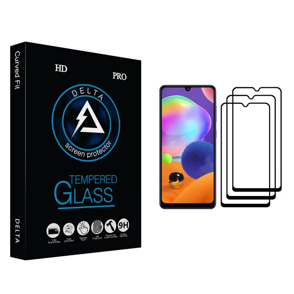 محافظ صفحه نمایش دلتا مدل HD مناسب برای گوشی موبایل سامسونگ Galaxy A31 بسته سه عددی