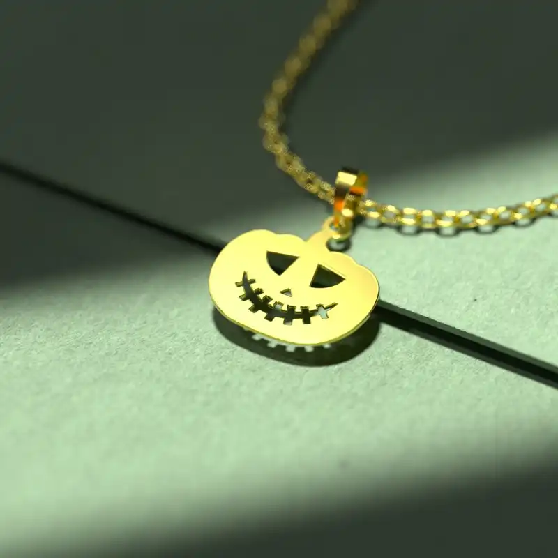 گردنبند طلا 18 عیار زنانه مدوپد مدل هالووین کد G3-1-1235