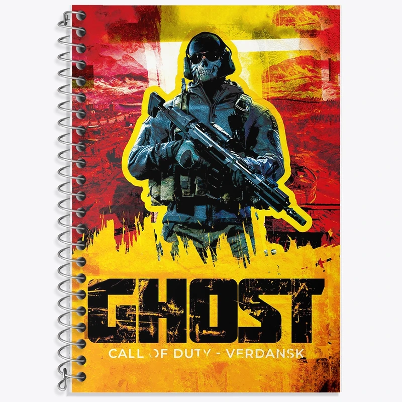 دفتر زبان 50 برگ خندالو مدل دو خط طرح کال اف دیوتی (Call of duty) کد F311