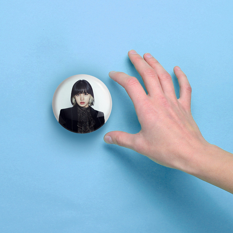 آینه جیبی خندالو مدل لیسا بلک پینک Black Pink  کد 14286