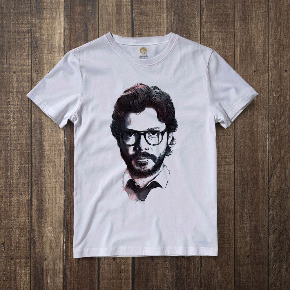 تی شرت آستین کوتاه مردانه هومرو مدل TW347 طرح Money Heist -  - 4