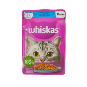پوچ گربه بالغ ویسکاس مدل pary طعم سالمون و ماهی کاد وزن 75 گرم