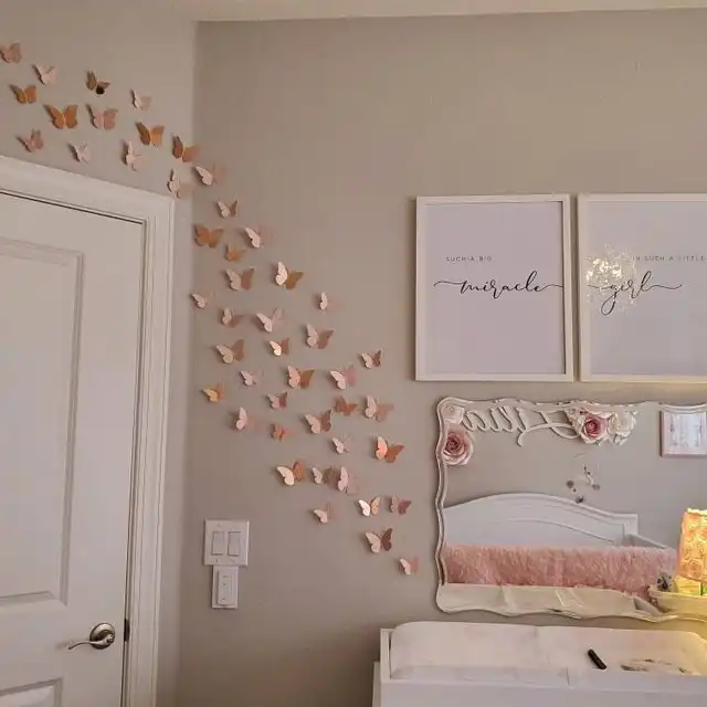 دکوری آماتیس مدل پروانه سه بعدی بسته 45 عددی