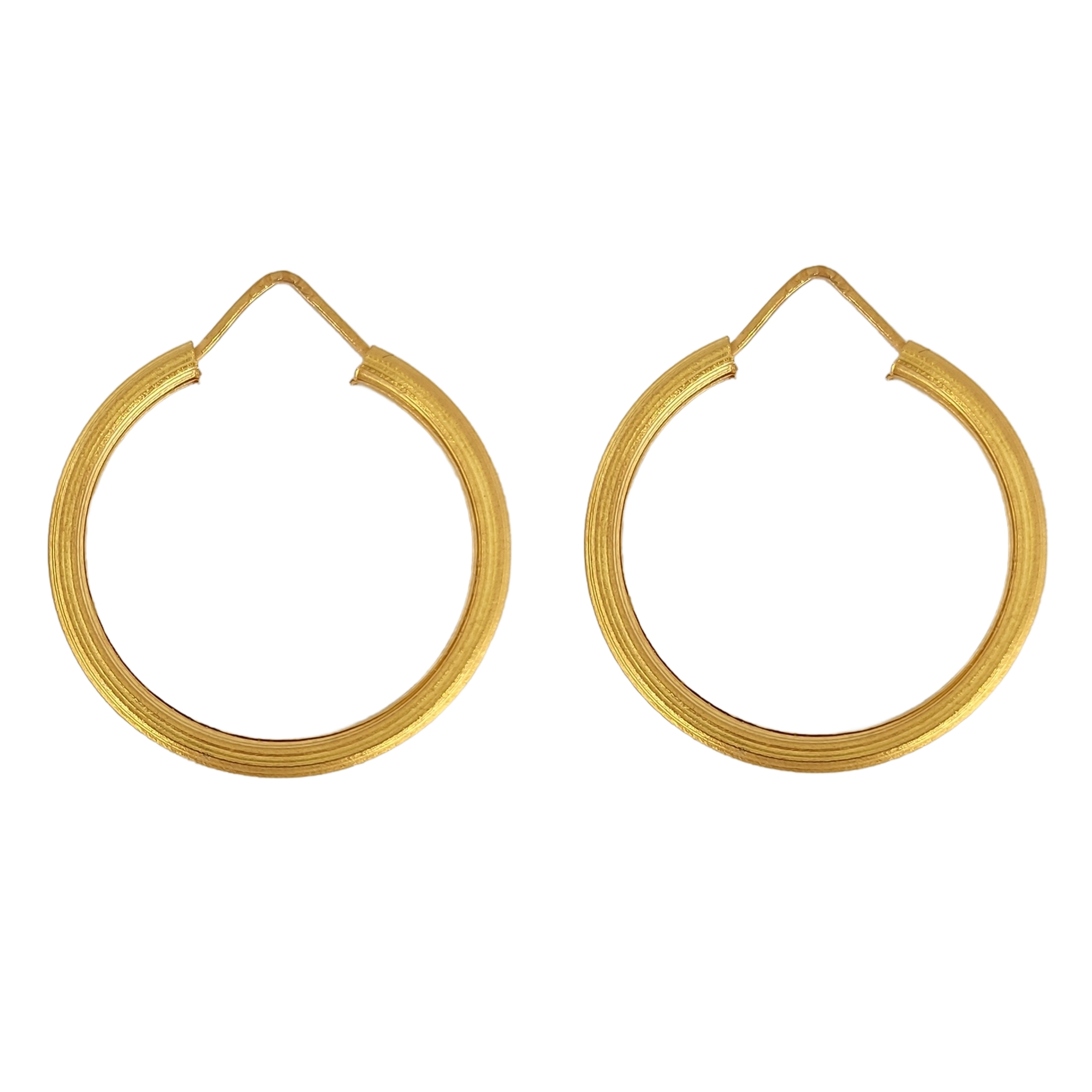 گوشواره طلا 18 عیار زنانه طلا و جواهرسازی افرا مدل حلقه ای 146148