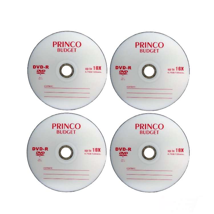دی وی دی خام پرینکو مدل DVD-R بسته ۴ عددی