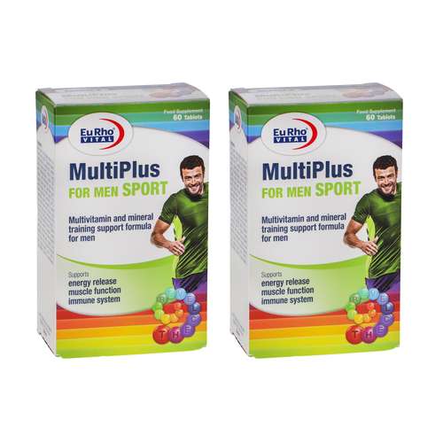 قرص مولتی پلاس یوروویتال دو بسته 60 عددی