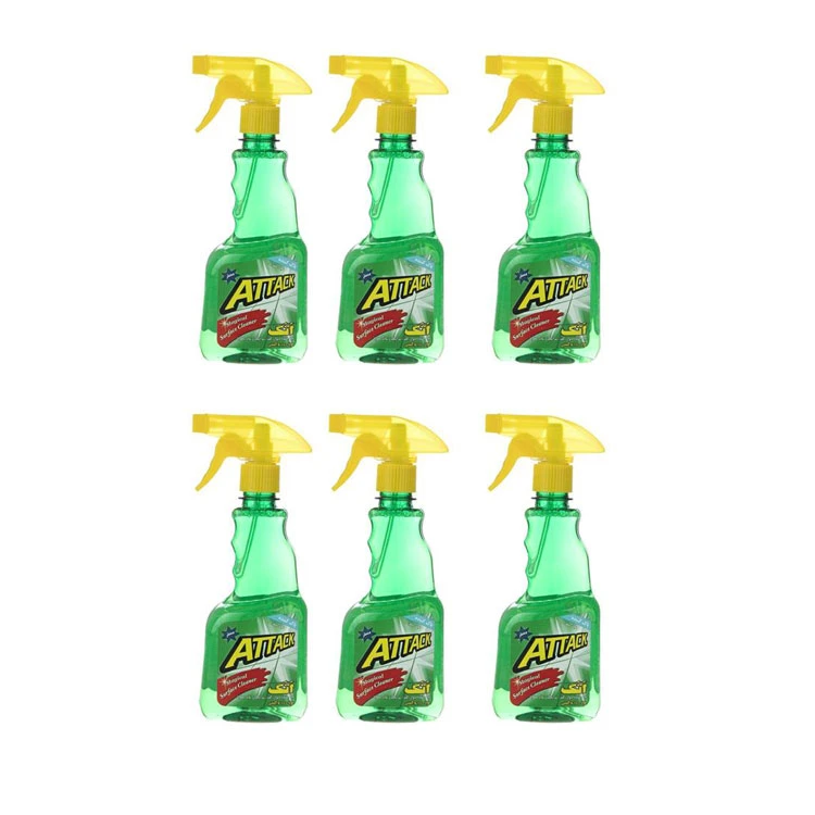 اسپری پاک کننده چند منظوره اتک مدل Green حجم 750 سی سی بسته 6 عددی