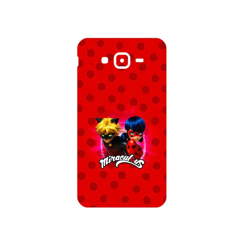 برچسب پوششی ماهوت مدل Ladybug and Cat Noir مناسب برای گوشی موبایل سامسونگ Galaxy J7 Core