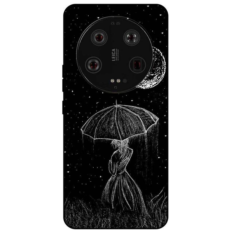 کاور مگافون طرح دختر و ماه مدل 1369 مناسب برای گوشی موبایل شیائومی 13 Ultra  