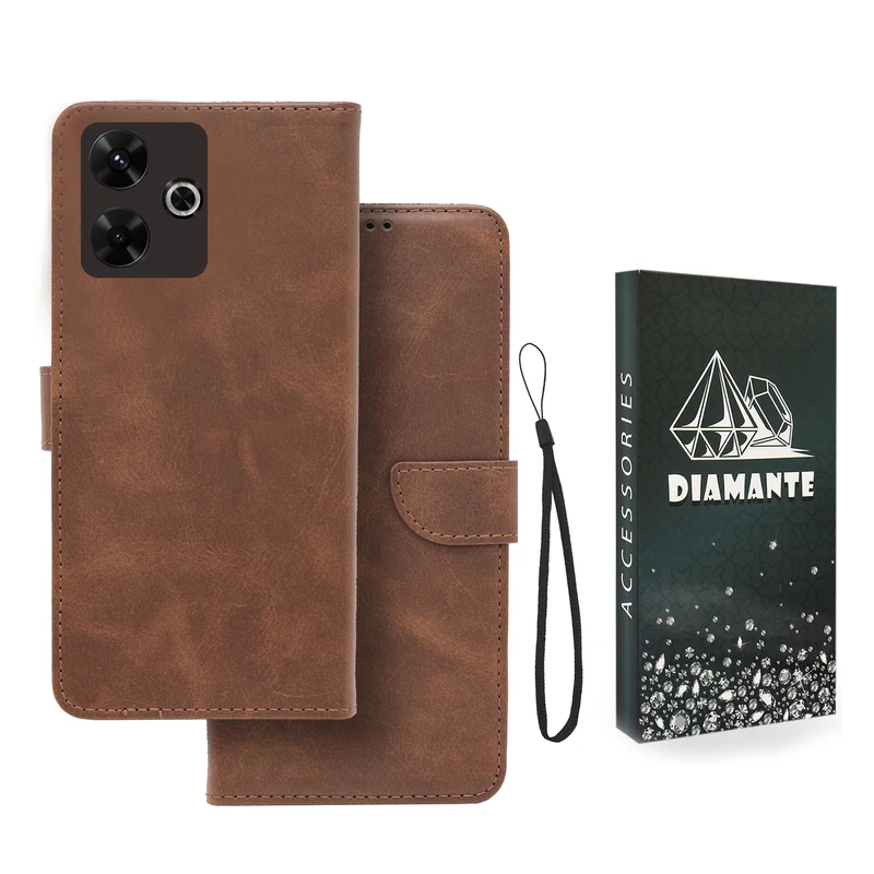کیف کلاسوری دیامانته مدل Band Bk مناسب برای گوشی موبایل شیائومی Redmi13 4G به همراه بندآویز