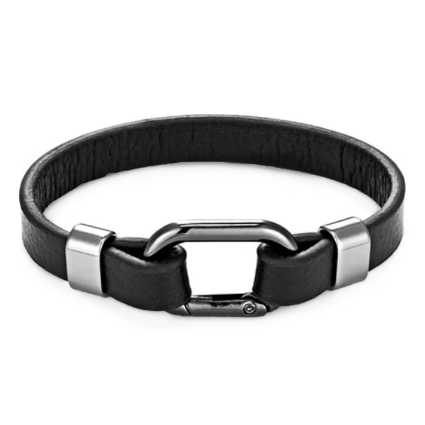 دستبند مردانه گالری گوهرسنگ مدل چرمی کد OT_447_NEW