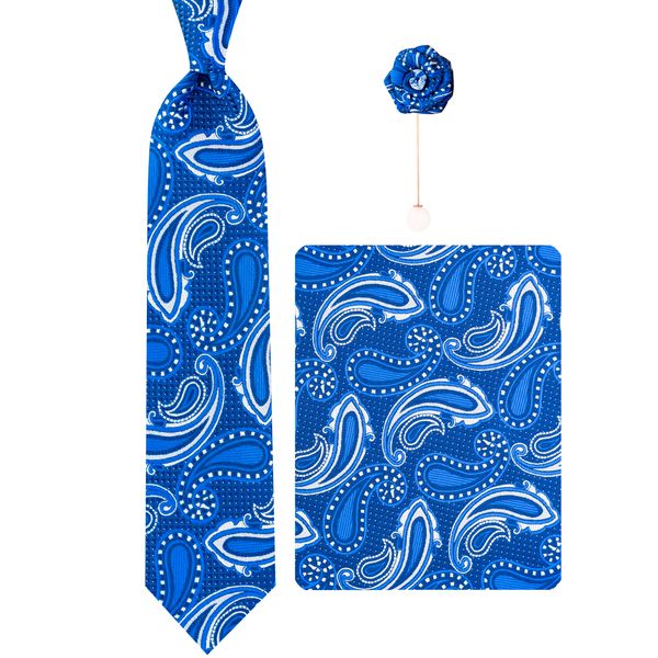 ست کراوات و دستمال جیب و گل کت مردانه جیان فرانکو روسی مدل GF-PA860-BL ست کراوات و دستمال جیب و گل کت مردانه جیان فرانکو روسی مدل GF-PA860-BL