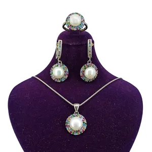 نیم ست نقره زنانه سلین کالا مدل مروارید ce-As219